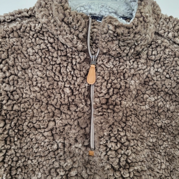 Teddy Bear Cozy Fleece 1/4 Zip Pullover In Chocolate 2XL - Picture 6 of 6